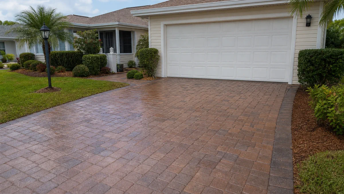 Finished project result for Bradenton Paver Sealing