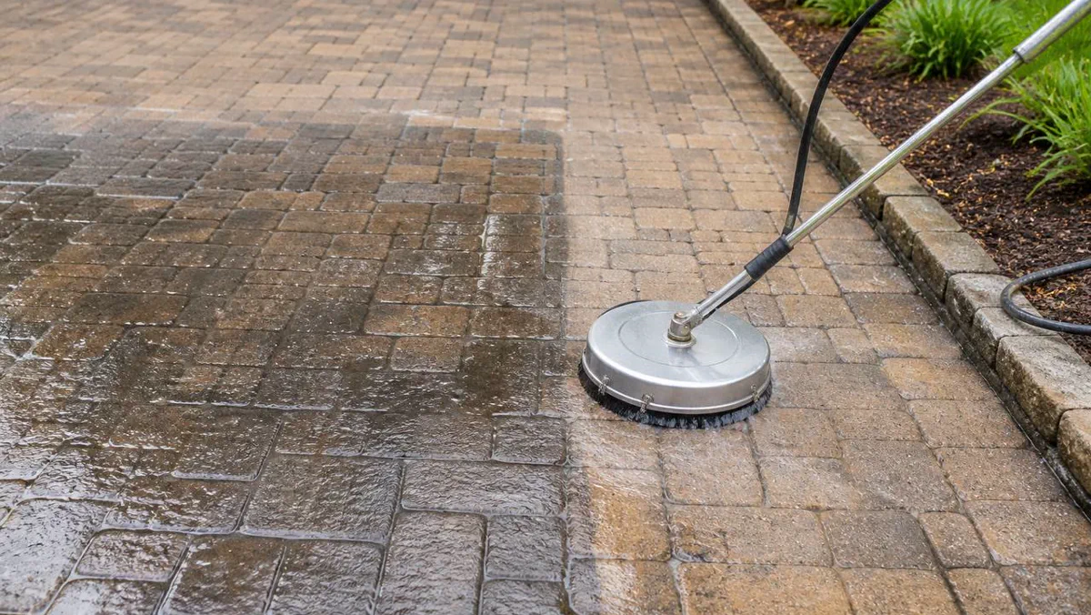 Before-service condition for Bradenton Paver Sealing